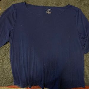 Apt. 9 blue 3/4 length sleeve blouse